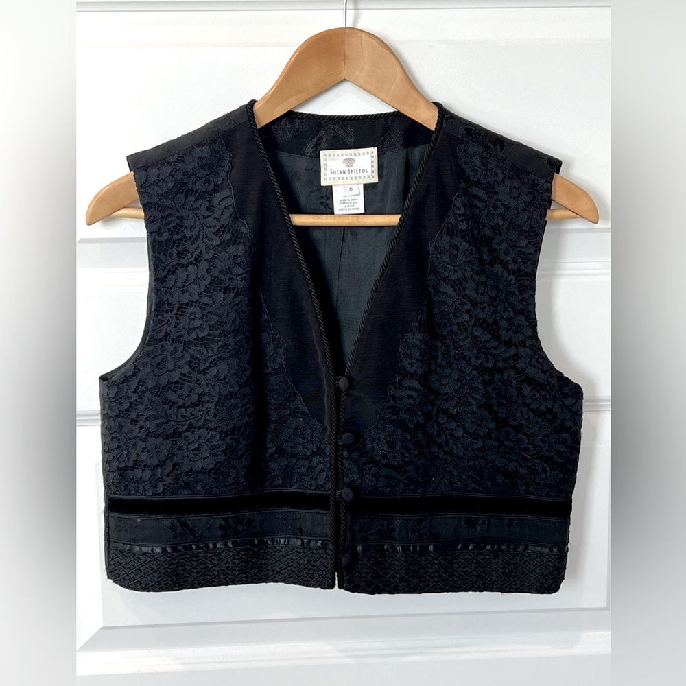 VINTAGE Susan Bristol Embellished Vest SZ 6